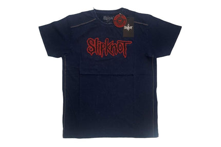 Slipknot Unisex T-Shirt: Logo (Navy Blue) (Wash Collection)