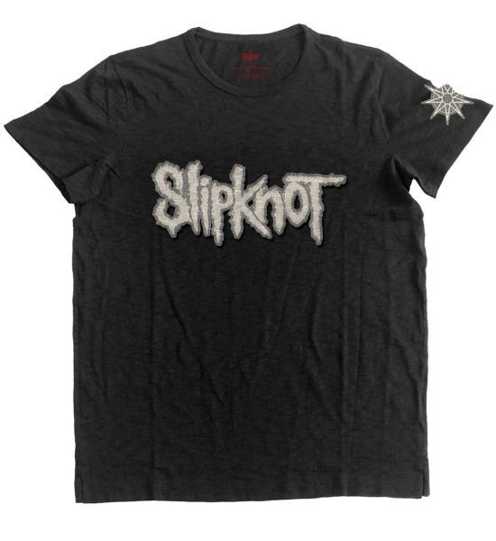 Slipknot Unisex T-Shirt: Logo & Star (Applique)