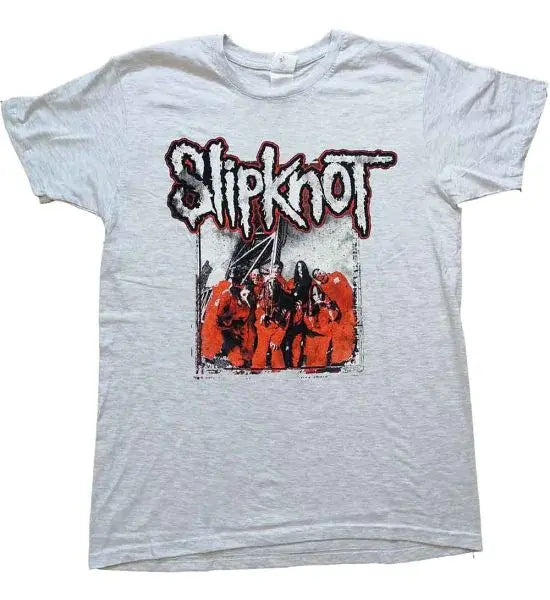 Slipknot Unisex T-Shirt: Self Titled (Grey) (Back Print)