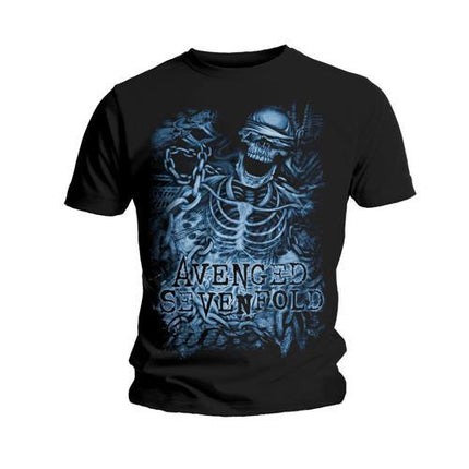 Avenged Sevenfold Unisex Tee: Chained Skeleton