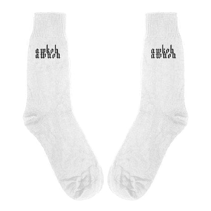 AWKOHAWNOH Socks (White)