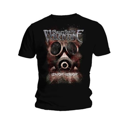 Bullet For My Valentine Unisex Tee: Temper Temper Gas Mask