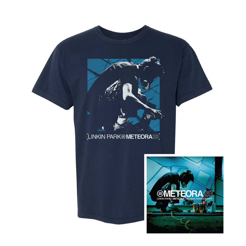 Meteora Australia Exclusive Spray Box Washed Blue T-Shirt Bundle