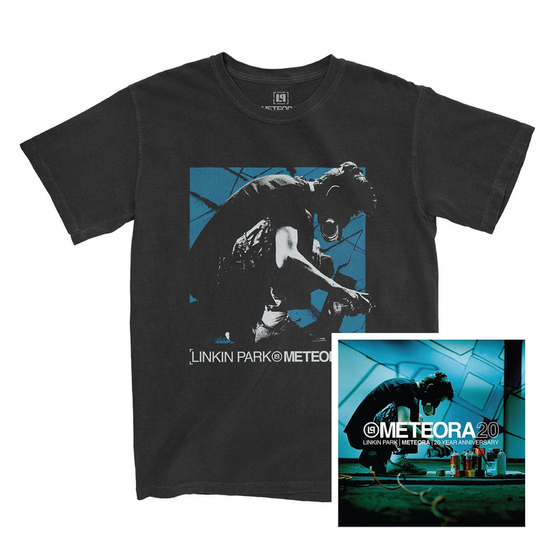 Linkin Park Meteora Spray Box Washed Black T-Shirt Bundle