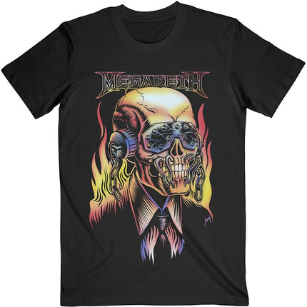 Megadeth Unisex Tee: Flaming Vic